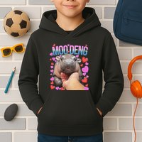 The Famous Moo Deng Pygmy Baby Hippo Moo Deng Cute Moodeng Kids Hoodie