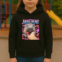 The Famous Moo Deng Pygmy Baby Hippo Moo Deng Cute Moodeng Kids Hoodie