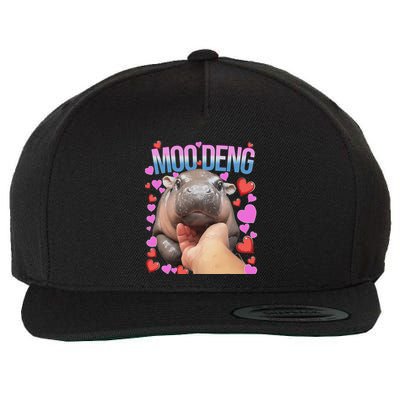 The Famous Moo Deng Pygmy Baby Hippo Moo Deng Cute Moodeng Wool Snapback Cap