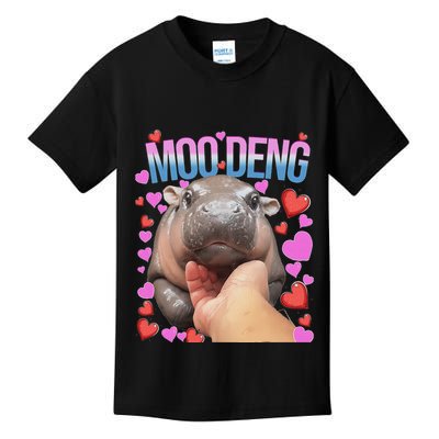 The Famous Moo Deng Pygmy Baby Hippo Moo Deng Cute Moodeng Kids T-Shirt