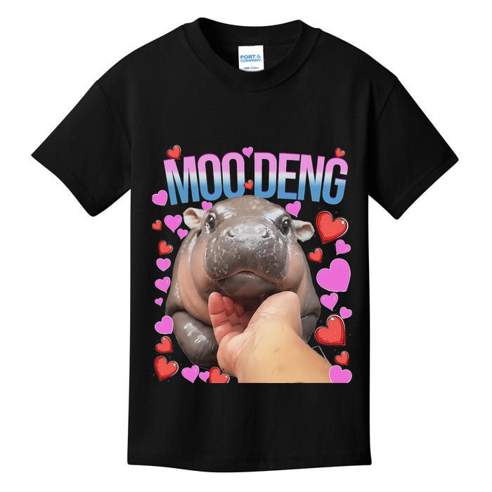 The Famous Moo Deng Pygmy Baby Hippo Moo Deng Cute Moodeng Kids T-Shirt