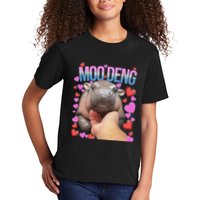 The Famous Moo Deng Pygmy Baby Hippo Moo Deng Cute Moodeng Kids T-Shirt