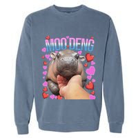 The Famous Moo Deng Pygmy Baby Hippo Moo Deng Cute Moodeng Garment-Dyed Sweatshirt