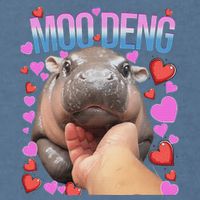The Famous Moo Deng Pygmy Baby Hippo Moo Deng Cute Moodeng Garment-Dyed Sweatshirt