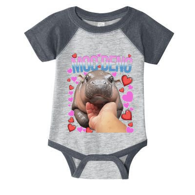 The Famous Moo Deng Pygmy Baby Hippo Moo Deng Cute Moodeng Infant Baby Jersey Bodysuit