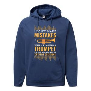 Trumpet Funny Musician Band Player Trumpeter Gift Performance Fleece Hoodie