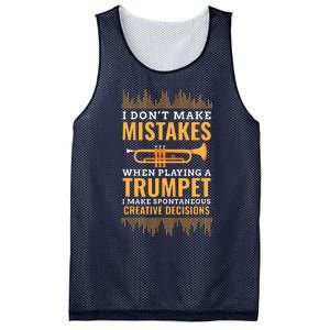 Trumpet Funny Musician Band Player Trumpeter Gift Mesh Reversible Basketball Jersey Tank