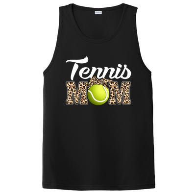 Tennis Funny Mom Game Leopard Mothers Day Gift PosiCharge Competitor Tank