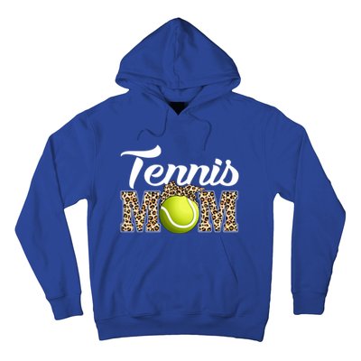 Tennis Funny Mom Game Leopard Mothers Day Gift Hoodie