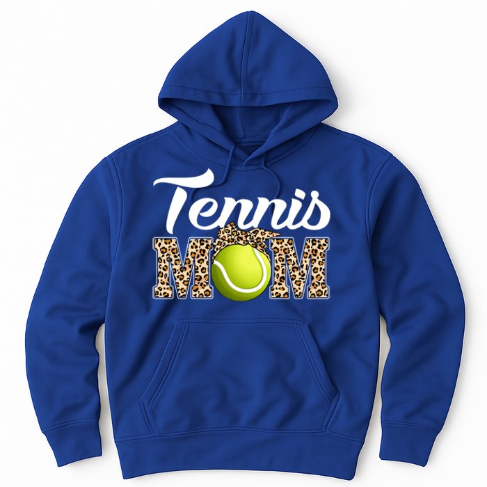 Tennis Funny Mom Game Leopard Mothers Day Gift Hoodie