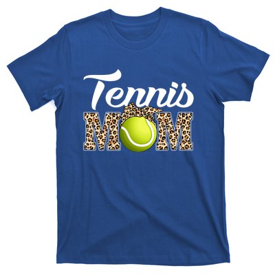 Tennis Funny Mom Game Leopard Mothers Day Gift T-Shirt