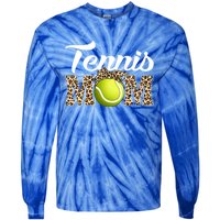 Tennis Funny Mom Game Leopard Mothers Day Gift Tie-Dye Long Sleeve Shirt