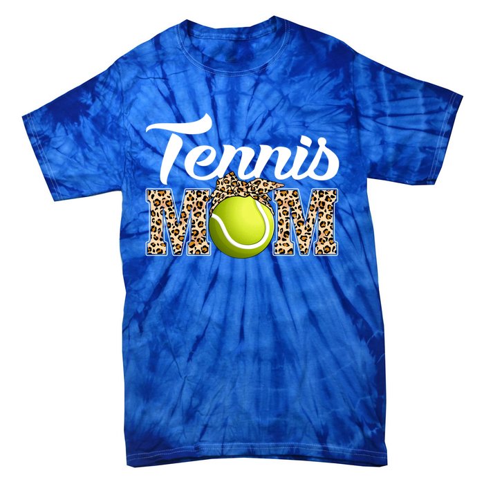 Tennis Funny Mom Game Leopard Mothers Day Gift Tie-Dye T-Shirt