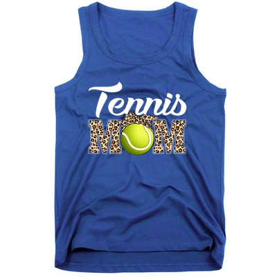 Tennis Funny Mom Game Leopard Mothers Day Gift Tank Top