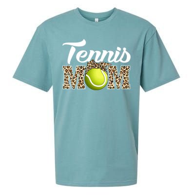 Tennis Funny Mom Game Leopard Mothers Day Gift Sueded Cloud Jersey T-Shirt