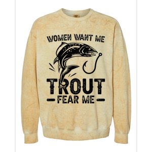 Trout Fear Me Trout Fishing Trout Fisherman Colorblast Crewneck Sweatshirt