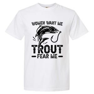 Trout Fear Me Trout Fishing Trout Fisherman Garment-Dyed Heavyweight T-Shirt