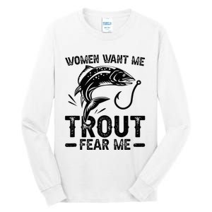 Trout Fear Me Trout Fishing Trout Fisherman Tall Long Sleeve T-Shirt