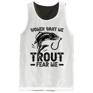 Trout Fear Me Trout Fishing Trout Fisherman Mesh Reversible Basketball Jersey Tank