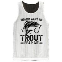 Trout Fear Me Trout Fishing Trout Fisherman Mesh Reversible Basketball Jersey Tank