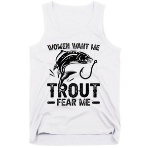 Trout Fear Me Trout Fishing Trout Fisherman Tank Top