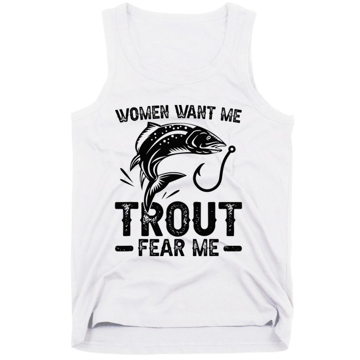 Trout Fear Me Trout Fishing Trout Fisherman Tank Top