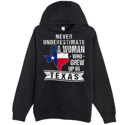 Texas Flag Map Vintage Texas Premium Pullover Hoodie