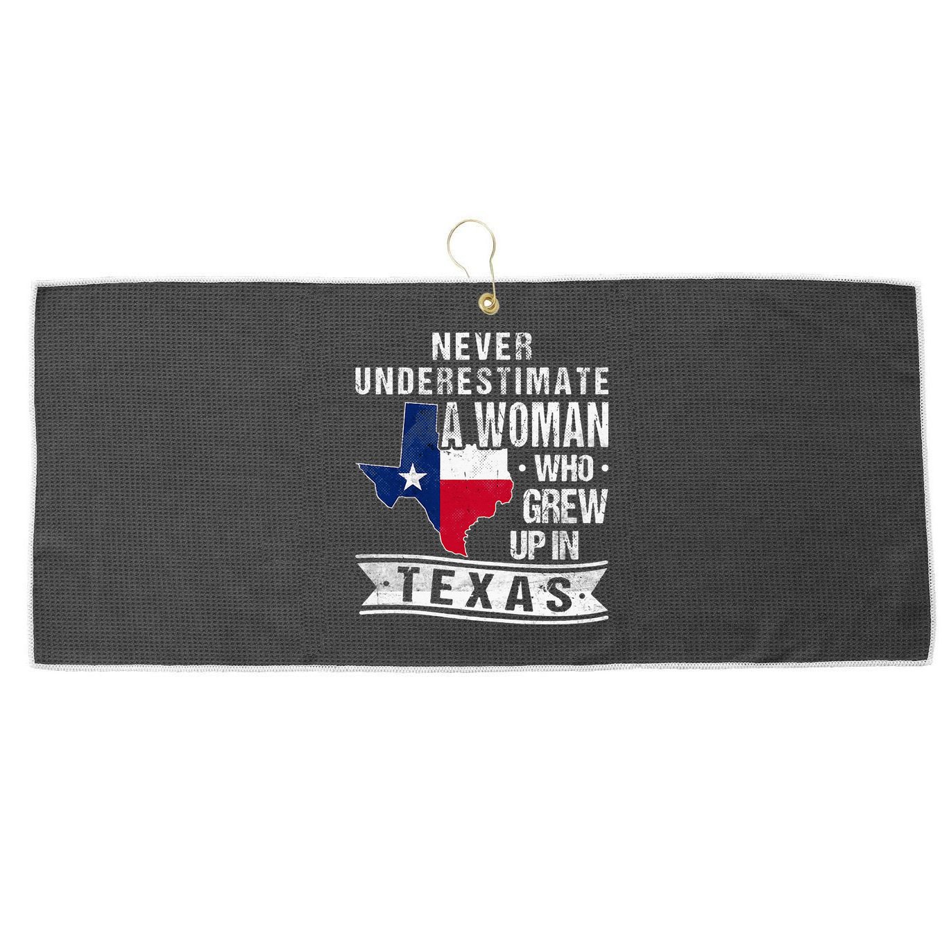 Texas Flag Map Vintage Texas Large Microfiber Waffle Golf Towel