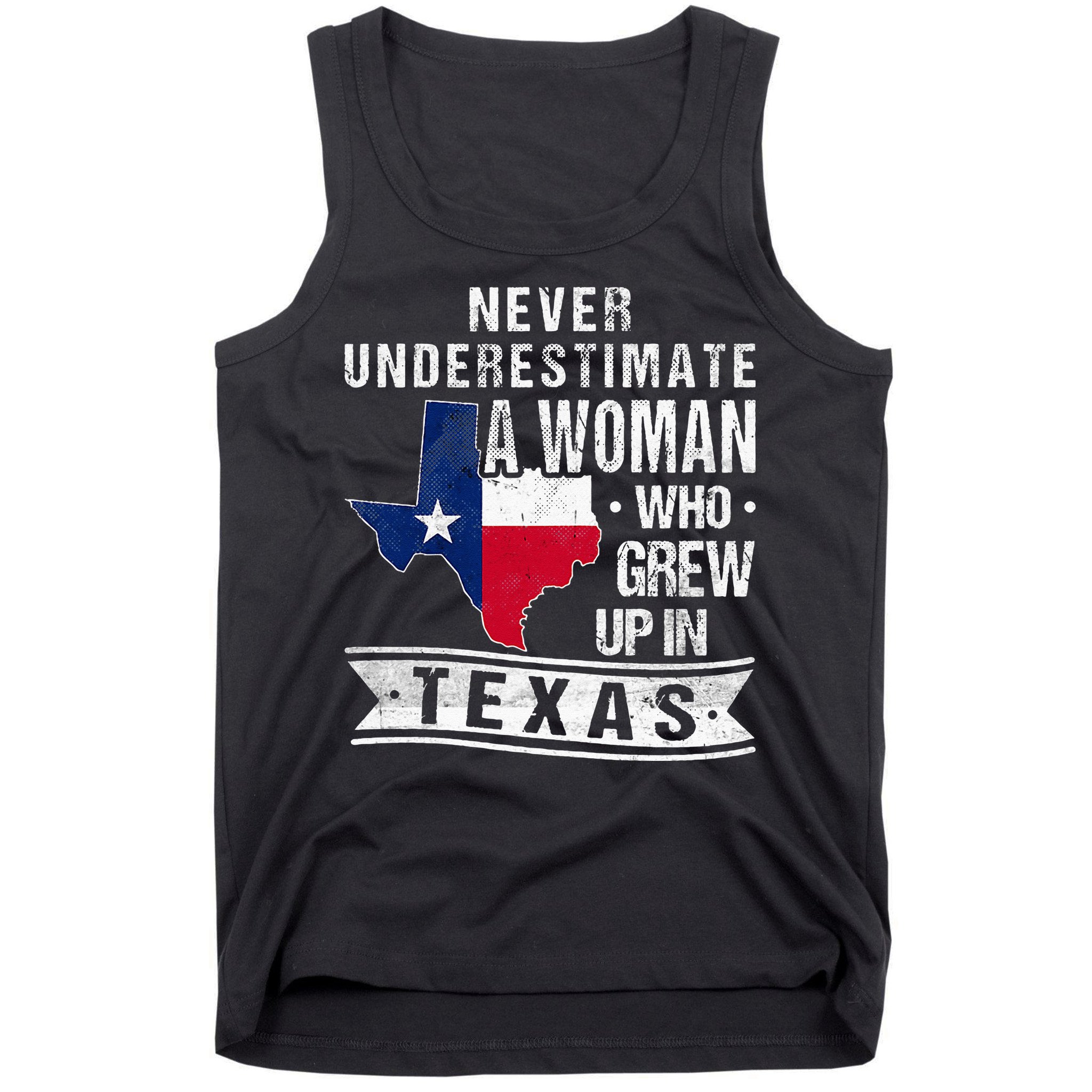 Texas Flag Map Vintage Texas Tank Top