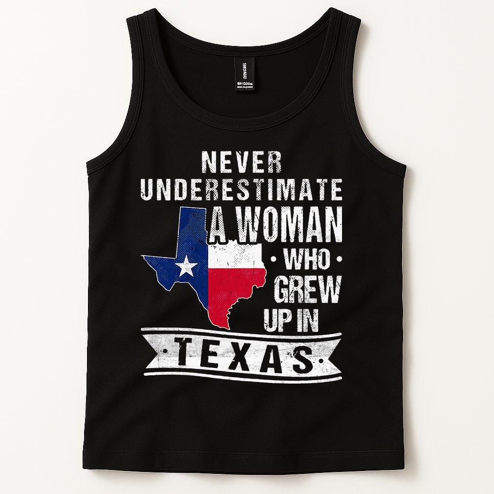 Texas Flag Map Vintage Texas Tank Top