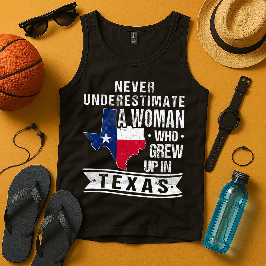 Texas Flag Map Vintage Texas Tank Top