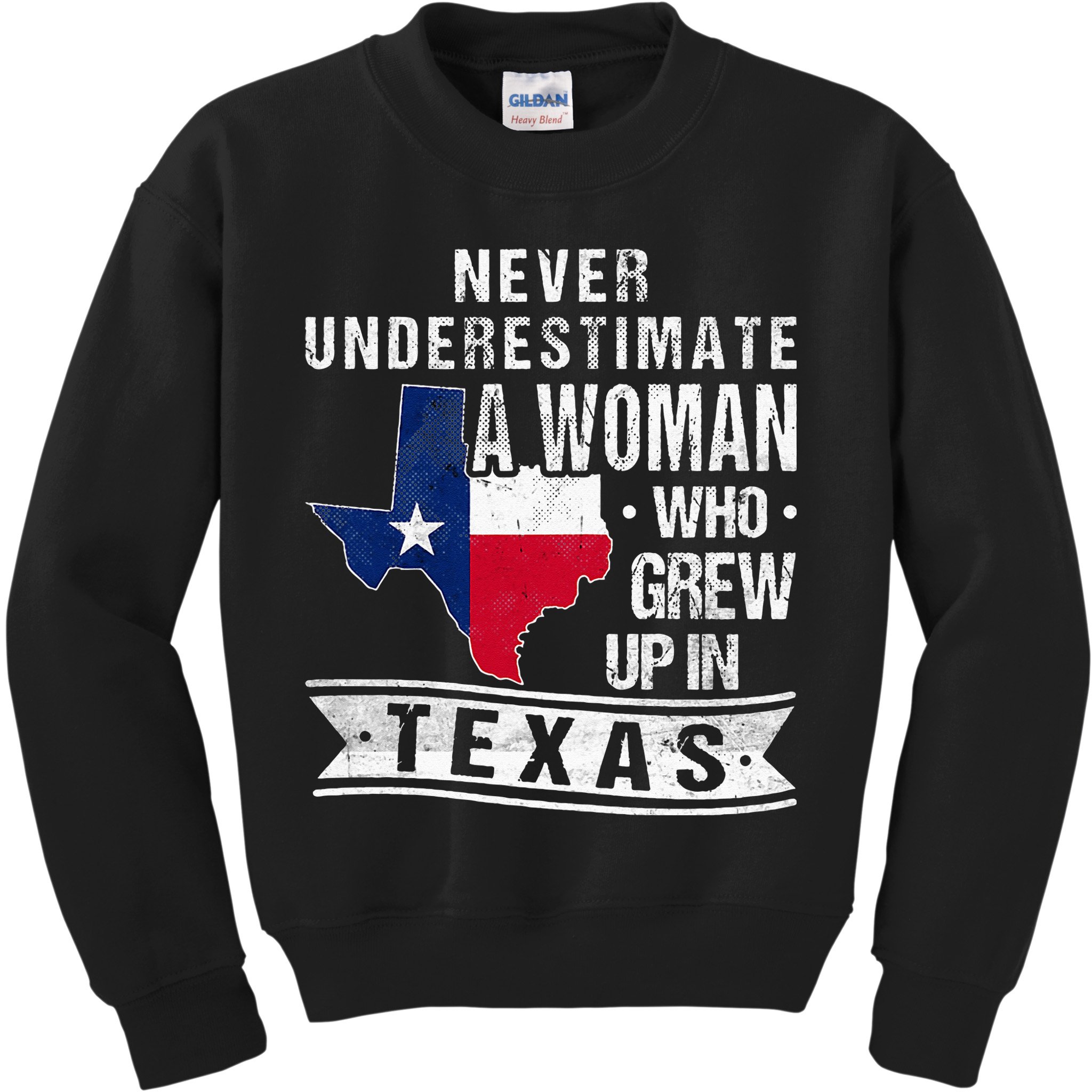 Texas Flag Map Vintage Texas Kids Sweatshirt