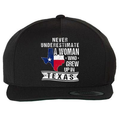 Texas Flag Map Vintage Texas Wool Snapback Cap