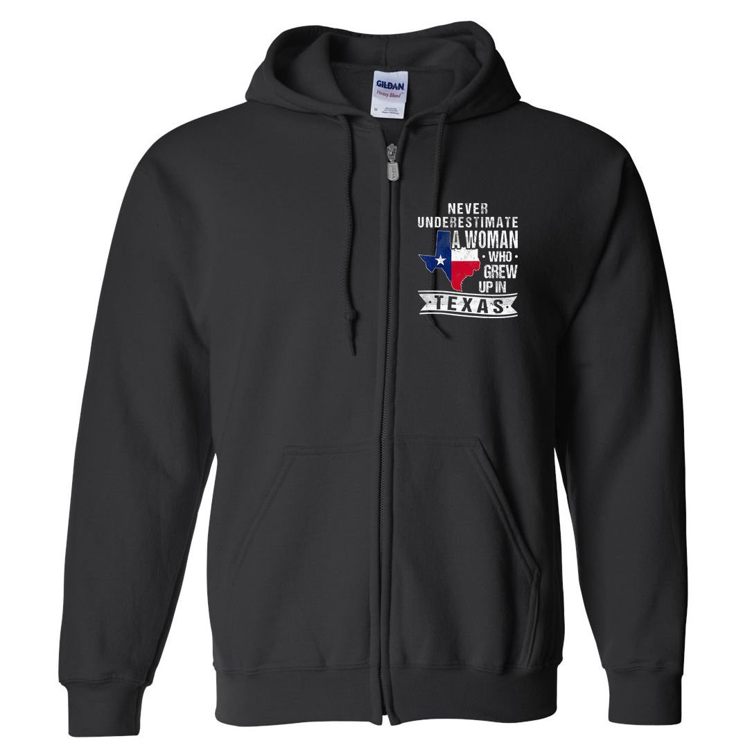 Texas Flag Map Vintage Texas Full Zip Hoodie