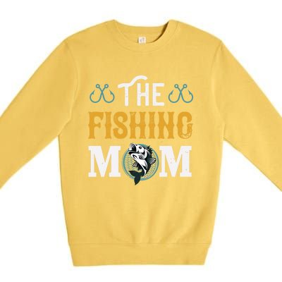 The Fishing Mom Funny Gift Premium Crewneck Sweatshirt