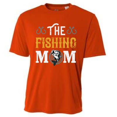 The Fishing Mom Funny Gift Cooling Performance Crew T-Shirt