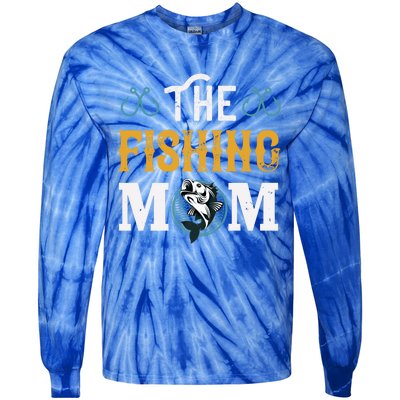 The Fishing Mom Funny Gift Tie-Dye Long Sleeve Shirt