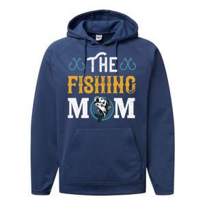 The Fishing Mom Funny Gift Performance Fleece Hoodie