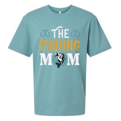 The Fishing Mom Funny Gift Sueded Cloud Jersey T-Shirt