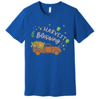 Thanksgiving Family Motif Gift Harvest Blessing Gift Premium T-Shirt