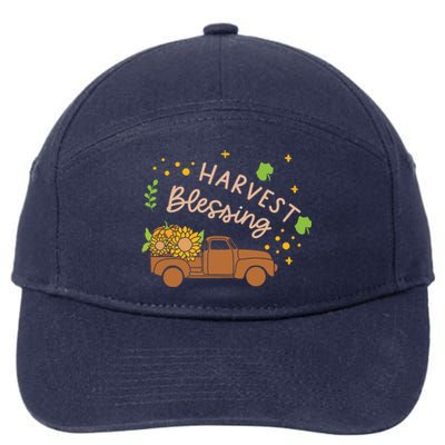 Thanksgiving Family Motif Gift Harvest Blessing Gift 7-Panel Snapback Hat