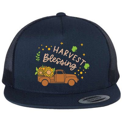 Thanksgiving Family Motif Gift Harvest Blessing Gift Flat Bill Trucker Hat