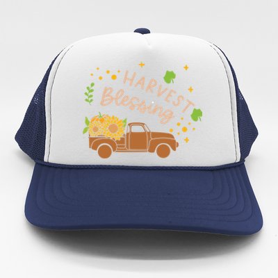 Thanksgiving Family Motif Gift Harvest Blessing Gift Trucker Hat