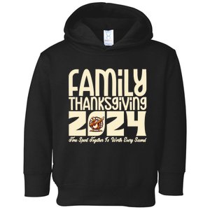 Thankful For My Tribe Family Thanksgiving Crew Dbbing Turkey Toddler Hoodie