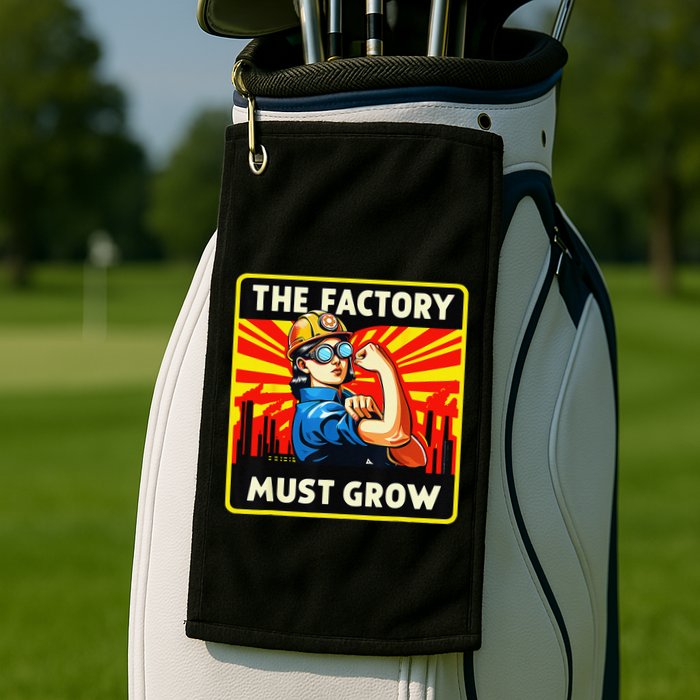 The Factory Must Grow Golf Towel