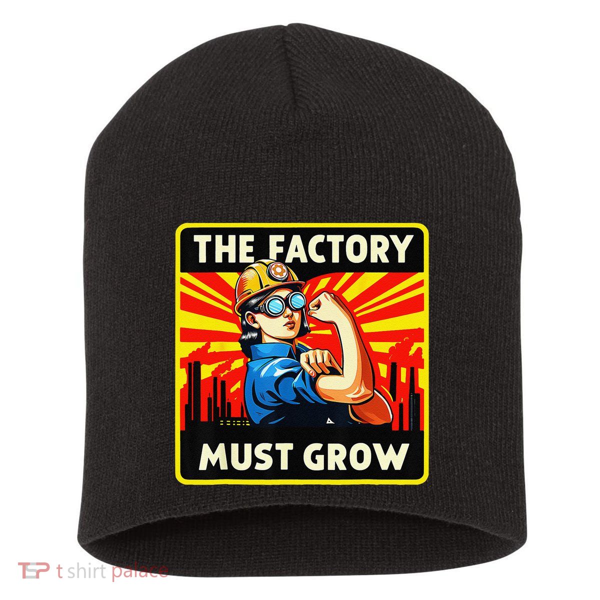 The Factory Must Grow Short Acrylic Beanie