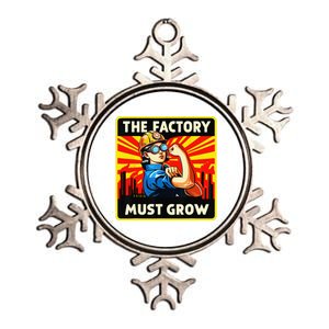 The Factory Must Grow Metallic Star Ornament