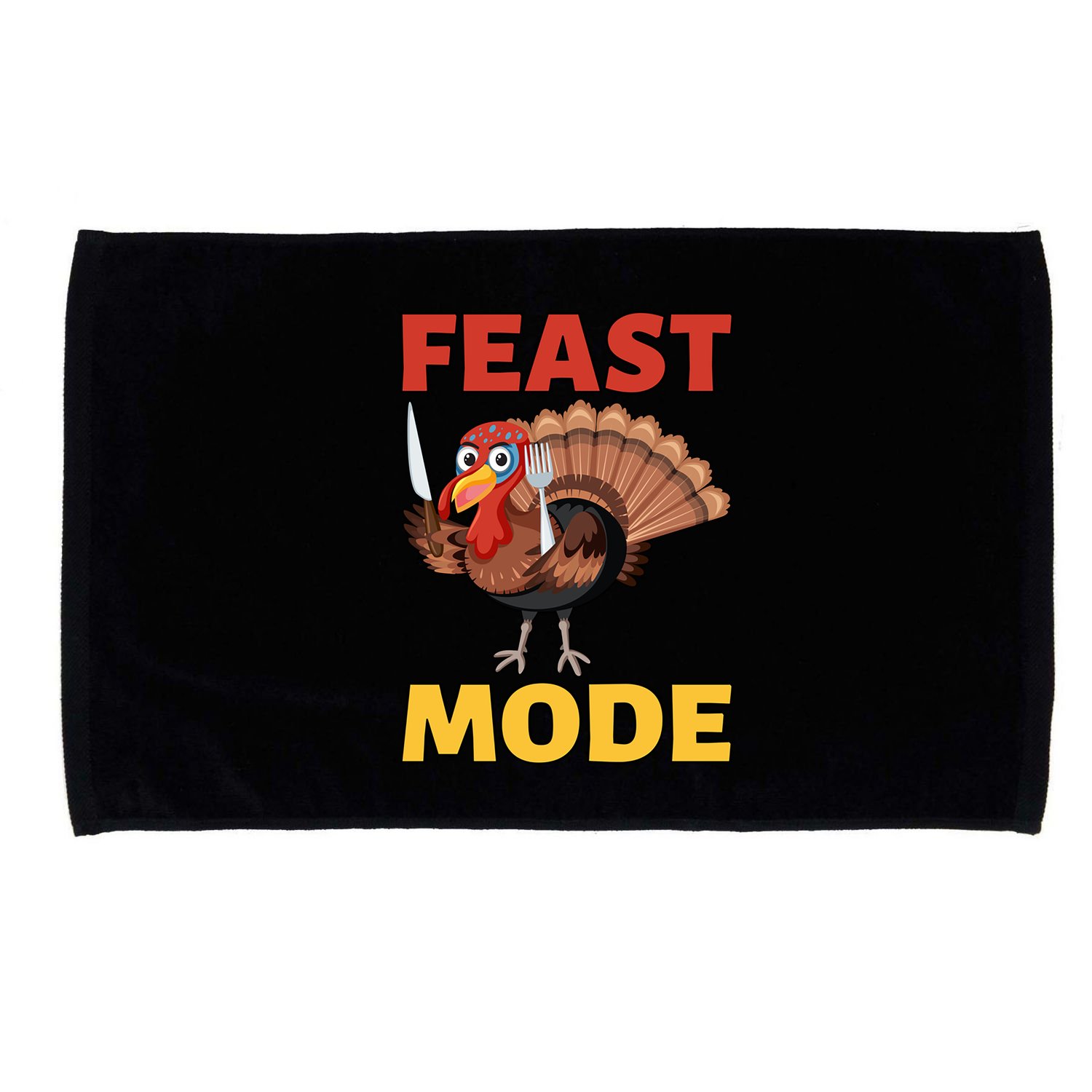 Thanksgiving Feast Mode Funny Turkey Gift Microfiber Hand Towel