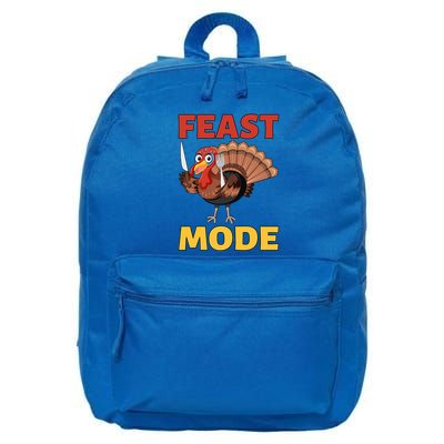 Thanksgiving Feast Mode Funny Turkey Gift 16 in Basic Backpack