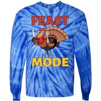 Thanksgiving Feast Mode Funny Turkey Gift Tie-Dye Long Sleeve Shirt